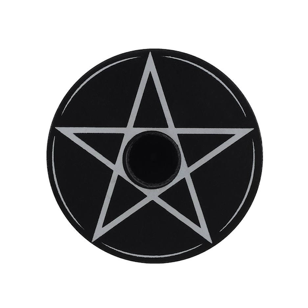 Candle Holder Black Pentagram